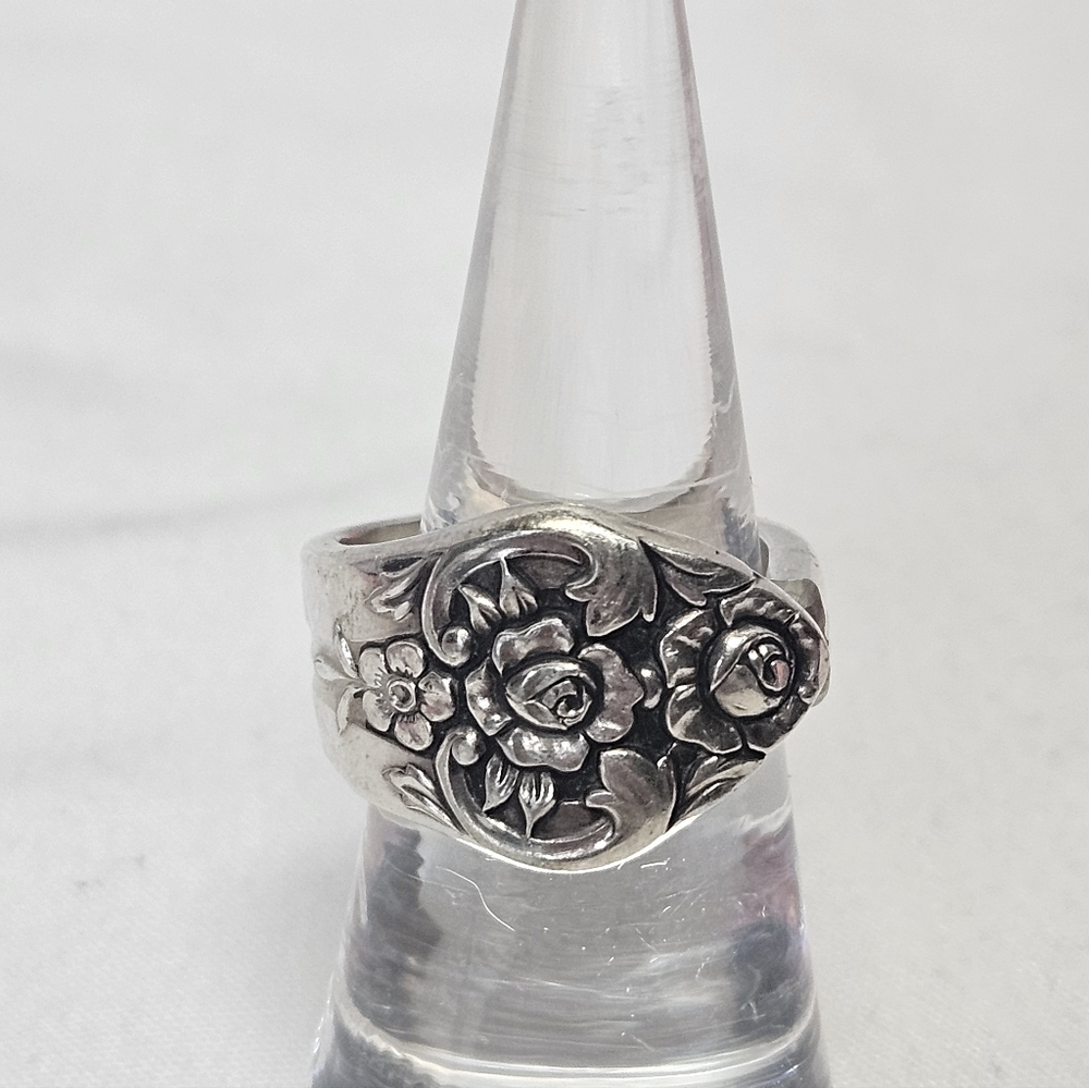 DA Limited Silver "Plantation" Spoon Ring Sz 6.5